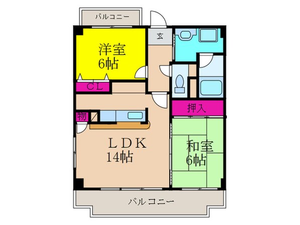 シャトー三木第３の物件間取画像